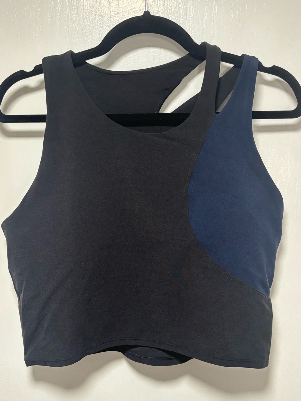Lululemon Nulu Asymmetrical Yoga sports bra tank top
Black / True Navy size 12